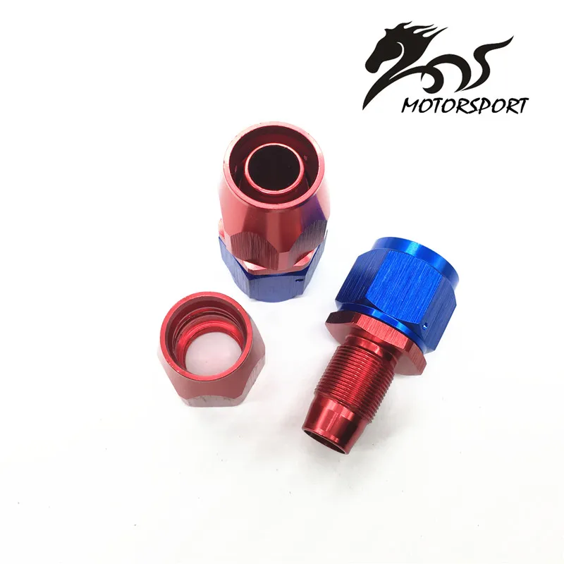 AN4-0 0 Degree Aluminum Oil Cooler Hose Fitting Swivel Hose End Fitting Adapter Oil Fuel Line