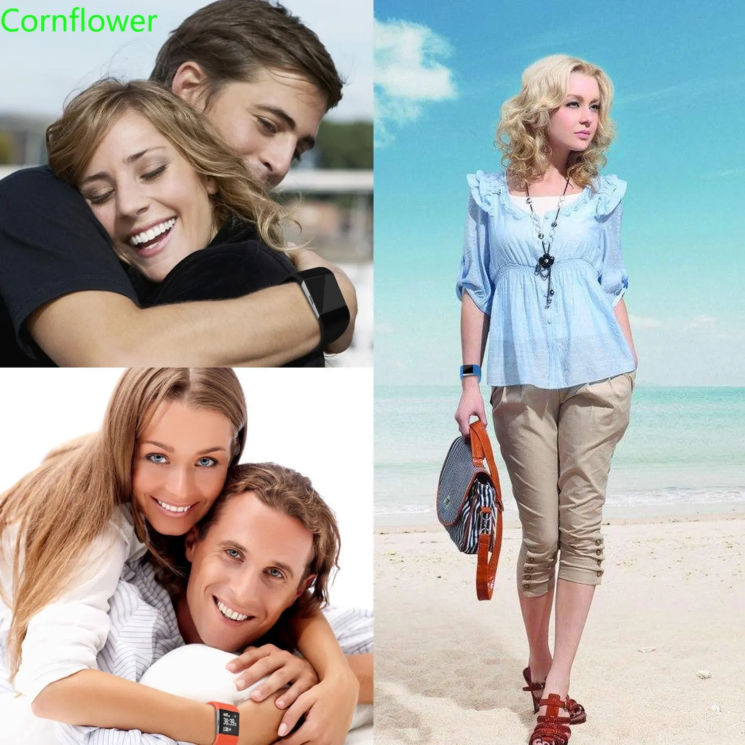 Силиконовый аксессуар, сменный ремешок для Fitbit Surge, с металлической пряжкой, фитнес-браслет, ремешок для часов, для женщин и мужчин, большой, маленький