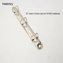 DIY 3 holes binder clip for A4 B5 notebook D style rings clip school supplies for spiral notebook clip