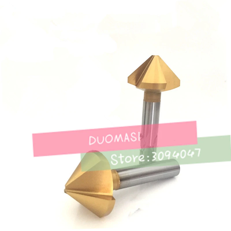 

50.0mm*90degrees 1flutes or 3flutes 1pcs HSS yellow coating Chamfering drill Chamfering cutter Processing steel