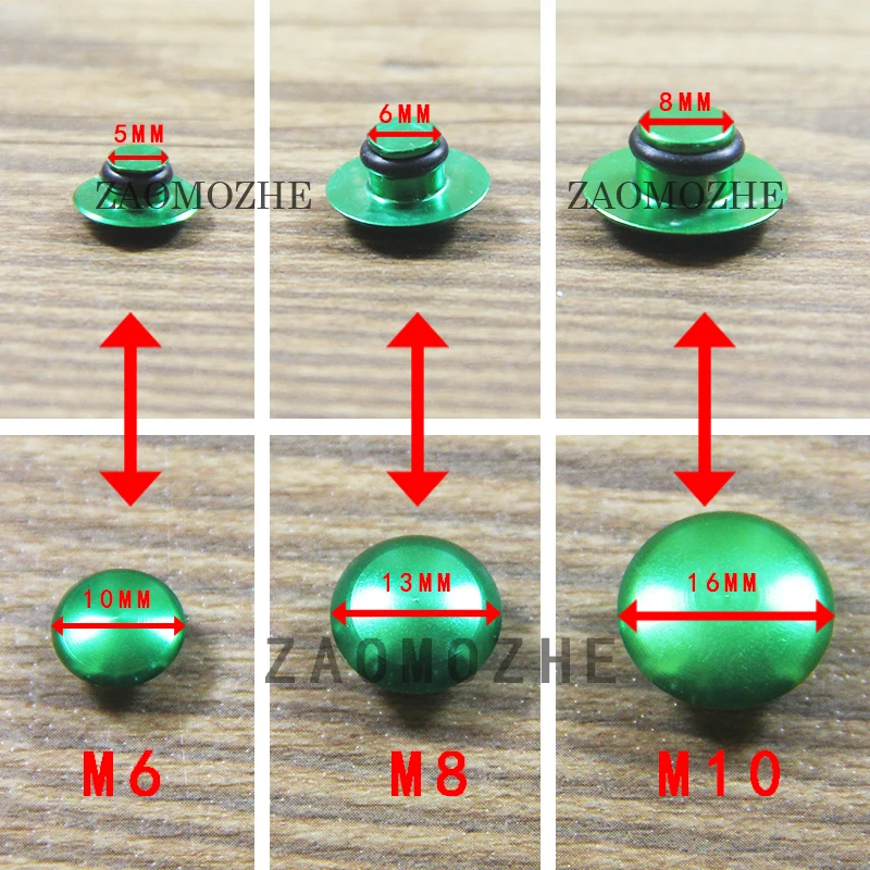 1 Pcs Motorcycle Moto Universal Hex Socket Bolt Screw Nut Head Cover Cap (M6 6MM) (M8 8MM) (M10 10MM) Aluminum Alloy