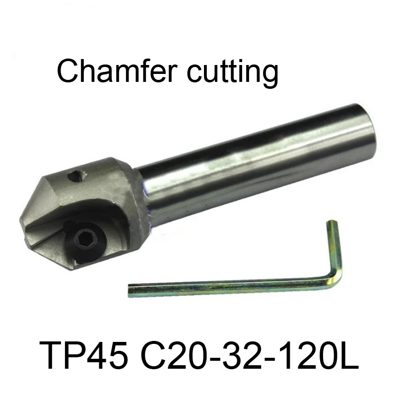 

TP45 C20-32-120L,45 degree 12mm-32mm cnc Chamfering drill tool holder TP45 C20-32-120