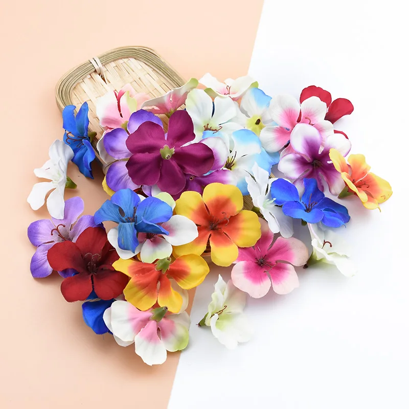 30/50 Stück Seiden-Orchideenköpfe für Blumenwand, Hochzeits- und Heimdekoration, künstliche Kirschblüten, Scrapbooking, DIY-Geschenkbox, künstliche Blumen, Bonbonbox – Detail 3