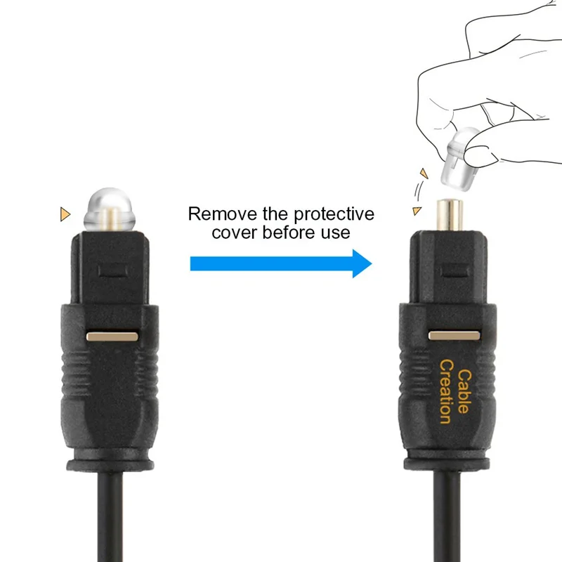 Optical Digital Audio Cable,Slim Fiber Optic Toslink Gold Plated Optical S/PDIF Cord for Home Theater,Sound Bar,TV,PS4,Xbox,