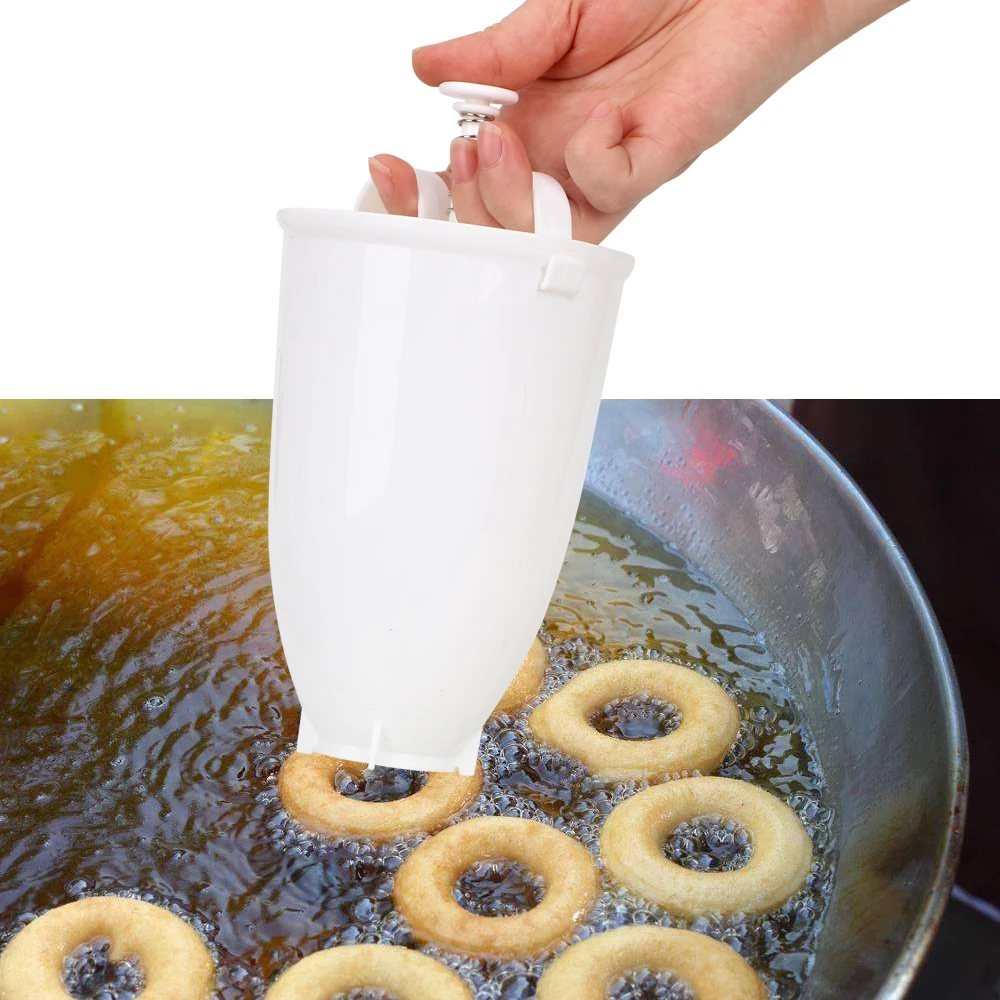 Máquina dispensadora de gofres Manual para hacer rosquillas, máquina de gofres de plástico, ligera, fácil y rápida