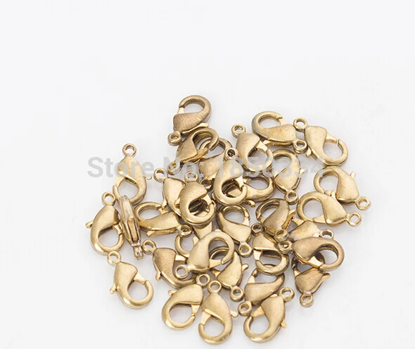 50PCS VINTAGE Silvers กุ้งก้ามกราม clasp Charms สร้อยคอ Hasp สร้อยข้อมือ Hasp ข้อเท้า Hasp แฟชั่นเครื่องประดับ Hasp อุปกรณ์เสริม D7