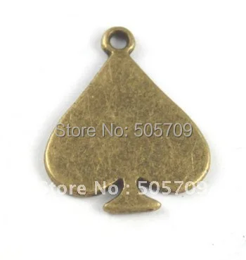 

225PCS Antiqued bronze heart charms A15496B