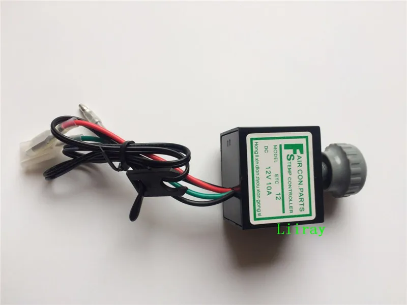 DC 12V / 24V 10A Evaporator Temperature Controller Rotary Switch Electronic Thermostat with Sensor Auto A/C Air Conditioning