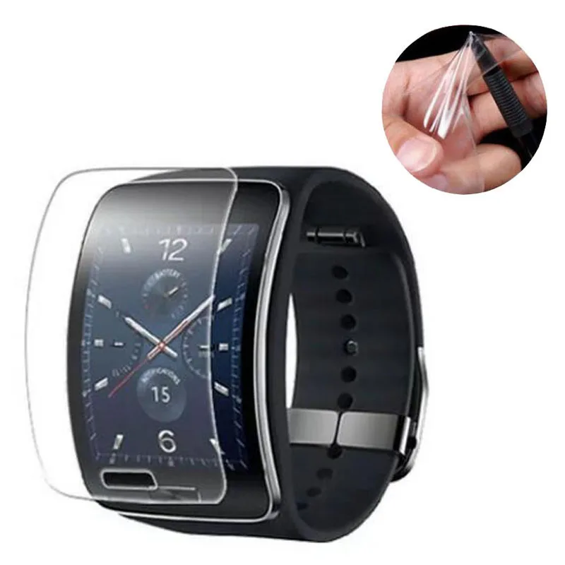 2pcs Anti-shock Soft TPU Ultra HD Clear Protective Film Guard For Samsung Galaxy Gear S R750 Full Display Screen Protector Cover