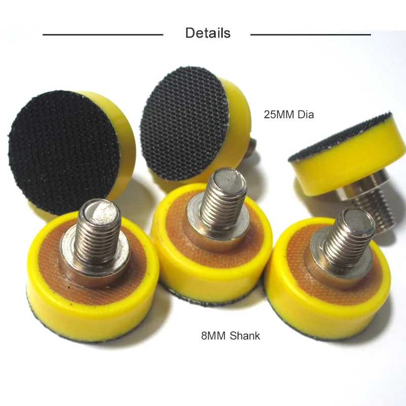 Almohadilla de lijado de 1 pulgada 25mm, bucle de gancho corto de 5/16 "-24, placa de respaldo para lijadora, accesorios de herramientas eléctricas abrasivas para amoladora, paquete de 5