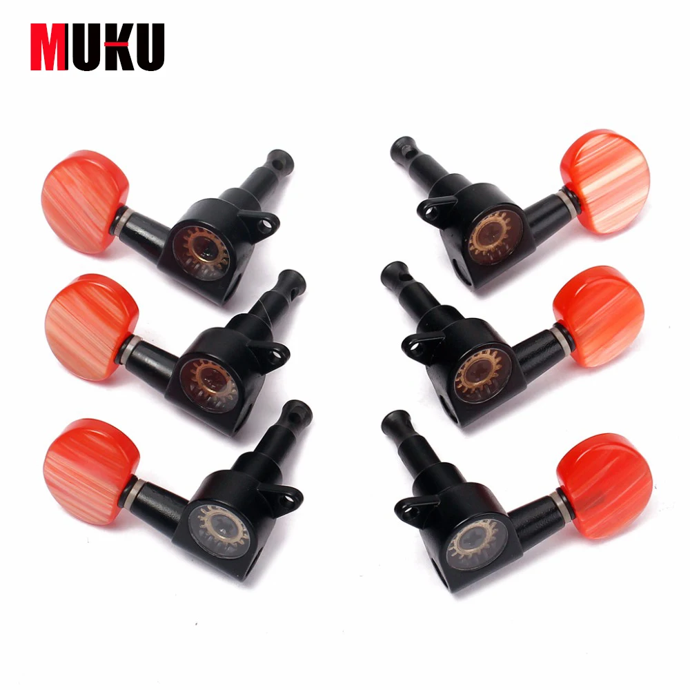 Free shippingGuitar Tuning Pegs Guitar Machine Heads locked  Machine Head Orange