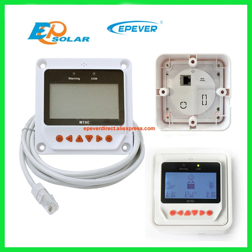 EPEVER MT50 remote meter lcd display for solar charger use eLog01 eBox-WIFI-01 eBox-BLE-01