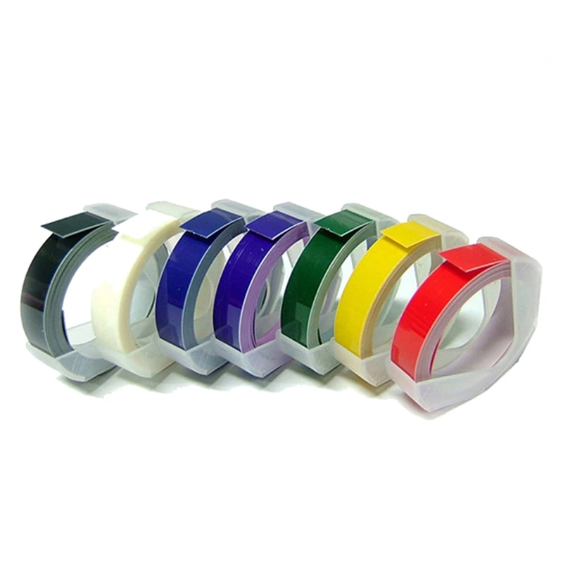 10 PCS Manual Label Machine Ribbon 9mm DIY Office Gifts With Viscose Ribbon DIY printer label paper