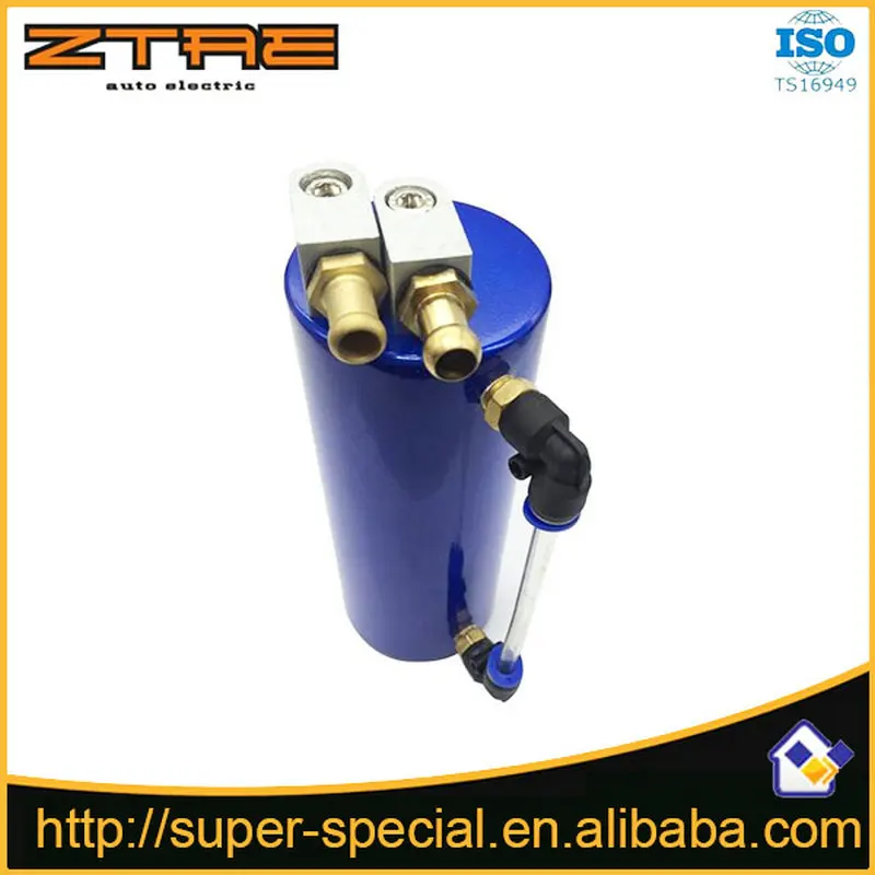 

Universal 450ml Aluminum Racing Oil Catch Tank Can Round Can Reservoir Turbo Oil Catch Can Fuel Catch Tank