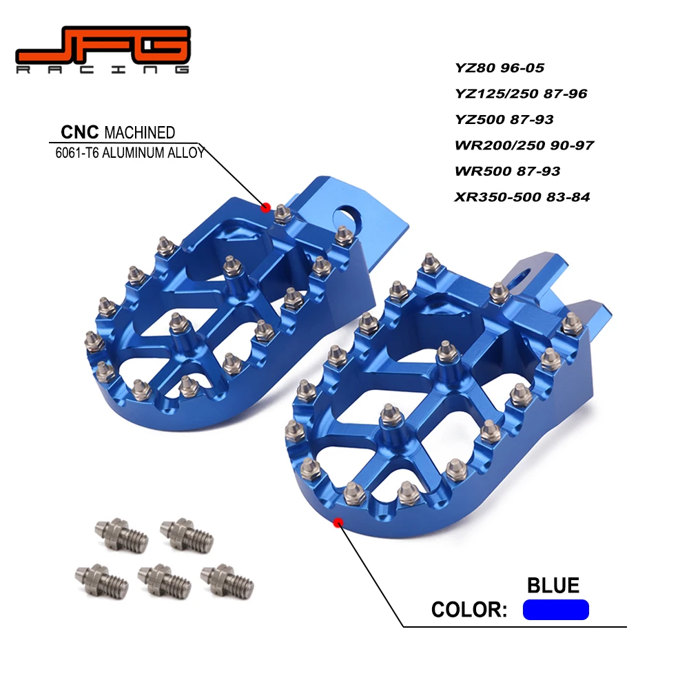 

Motorcycle CNC Footpegs Footrest Foot Pegs For YAMAHA YZ80 YZ125 YZ250 YZ500 WR200 WR250 WR500 HONDA XR350 XR450 XR500