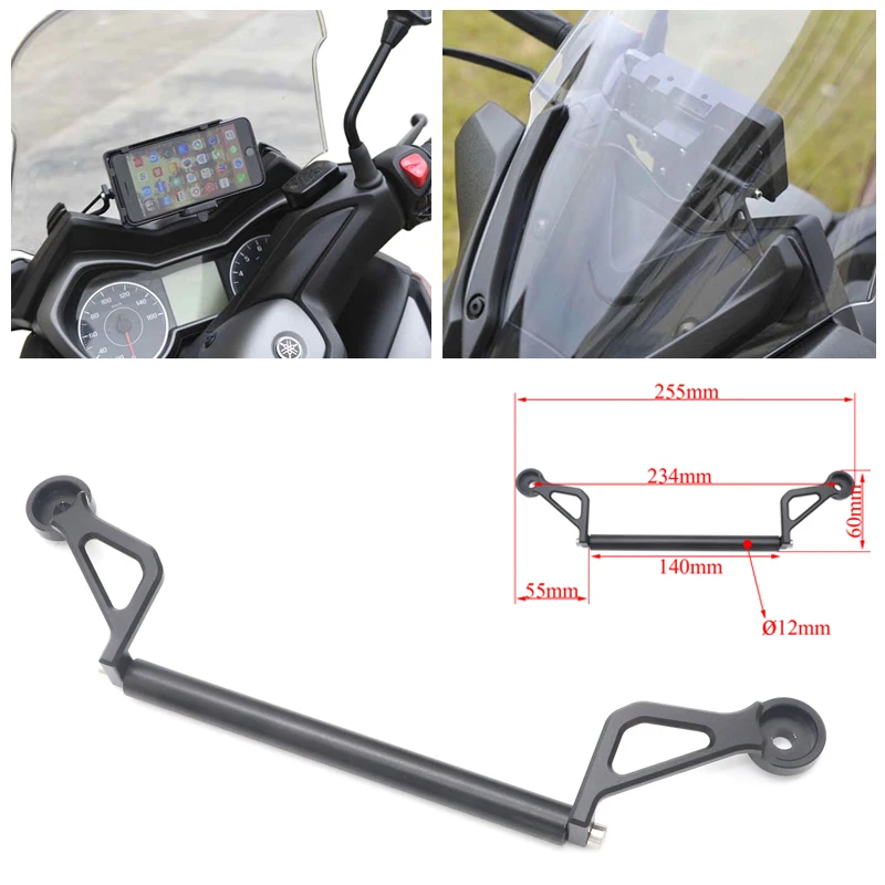 XMAX125 XMAX250 Motorcycle Front Phone Stand Holder Smartphone Phone GPS Navigaton Plate Bracket For Yamaha XMAX 300 400 125 250