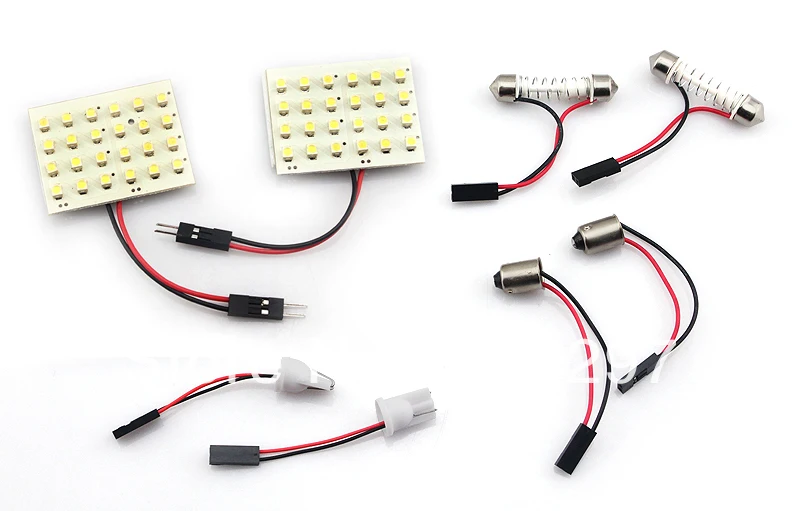 

4pcs 24SMD 3528 SMD Led White Bulb Light Pane CAR LIGHT PANEL with three Adapters
