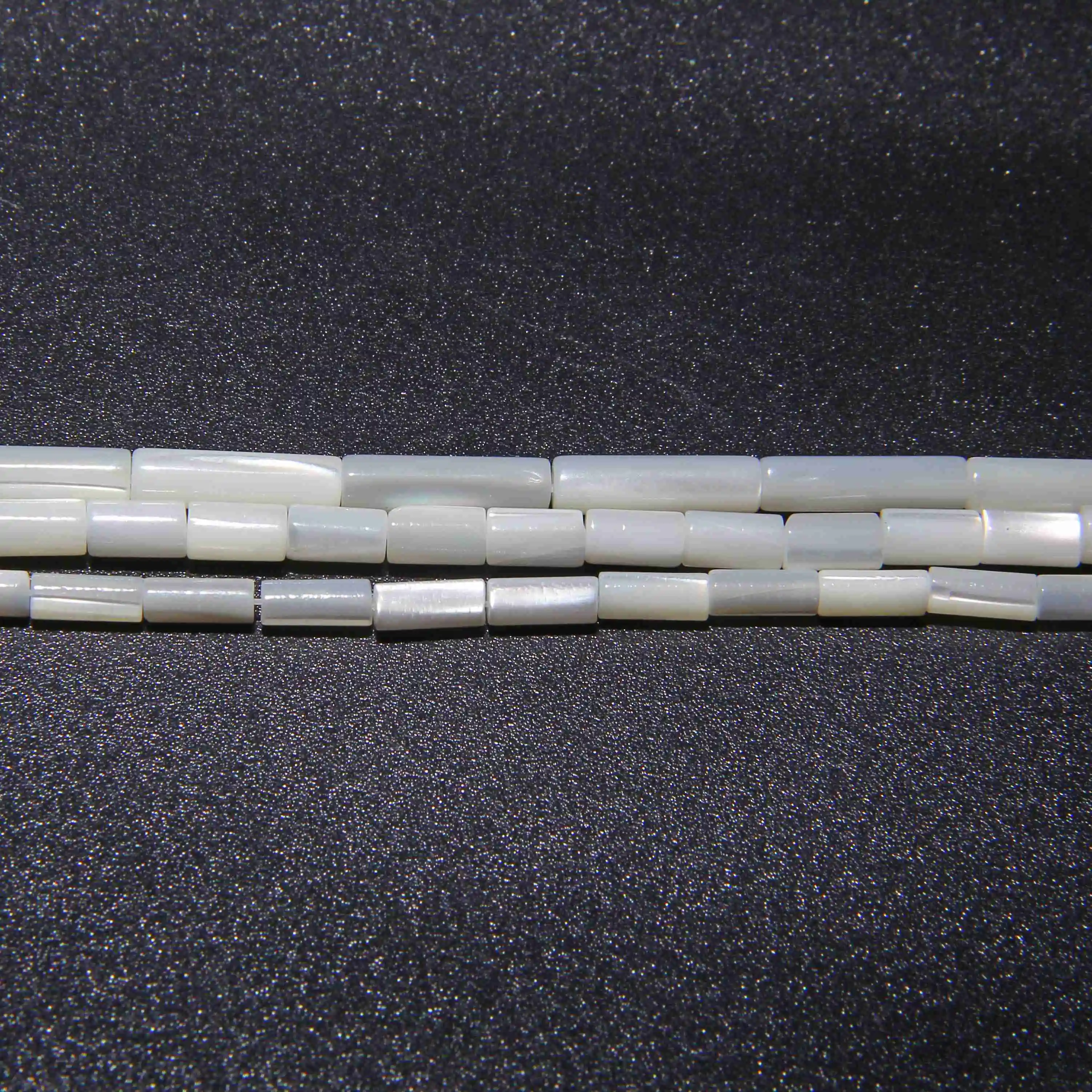 MOP Tubular Beads White Mother Of Pearl Shell Bead Long Tube Natural Shell Beads For Jewelry Making Bracelet Necklace 15\