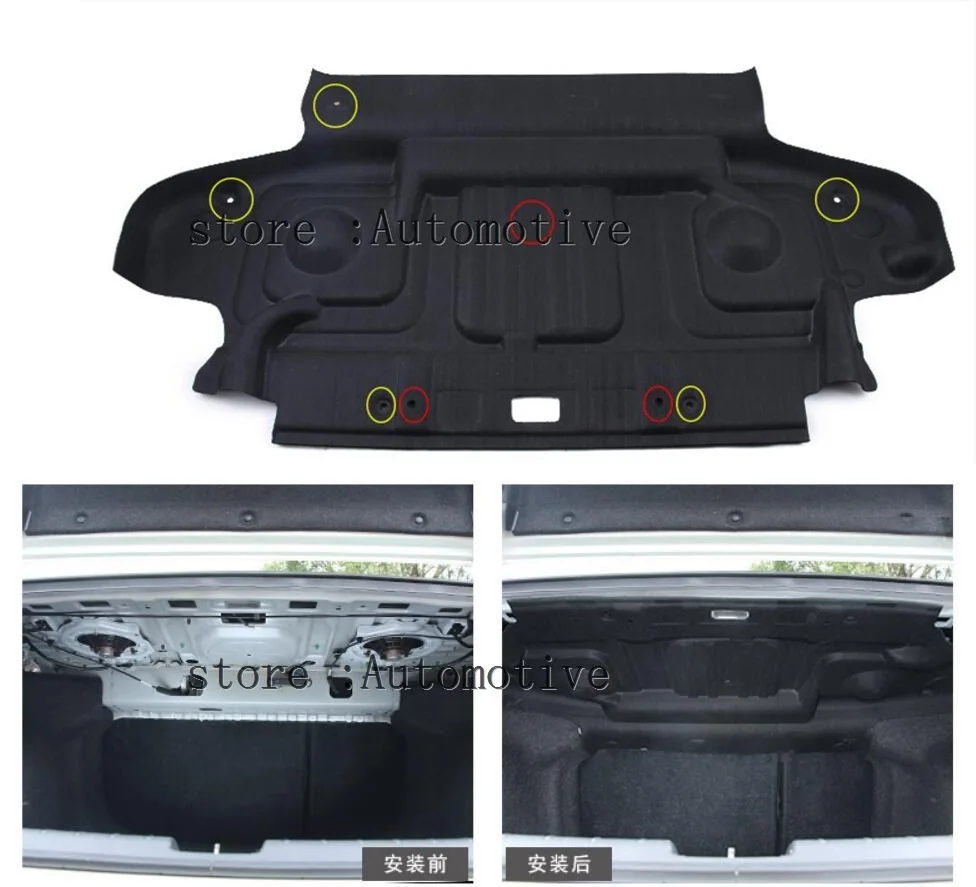 Trunk The trunk sound insulation cotton insulation For Honda Civic 2016 2017 2018 ar-Styling Covers