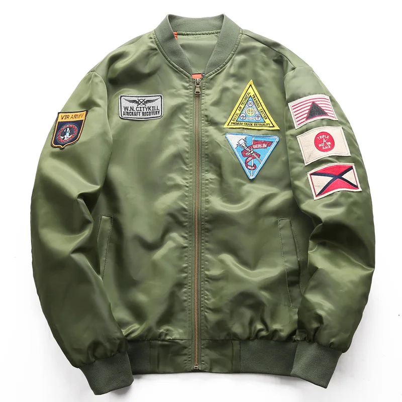 DIMUSI Bomber Jacket Mens Ma-1 Flight Jacket Pilot Air Force Male Ma1 Army Green Military motorcycle Jacket and Coats 6XL,TA039
