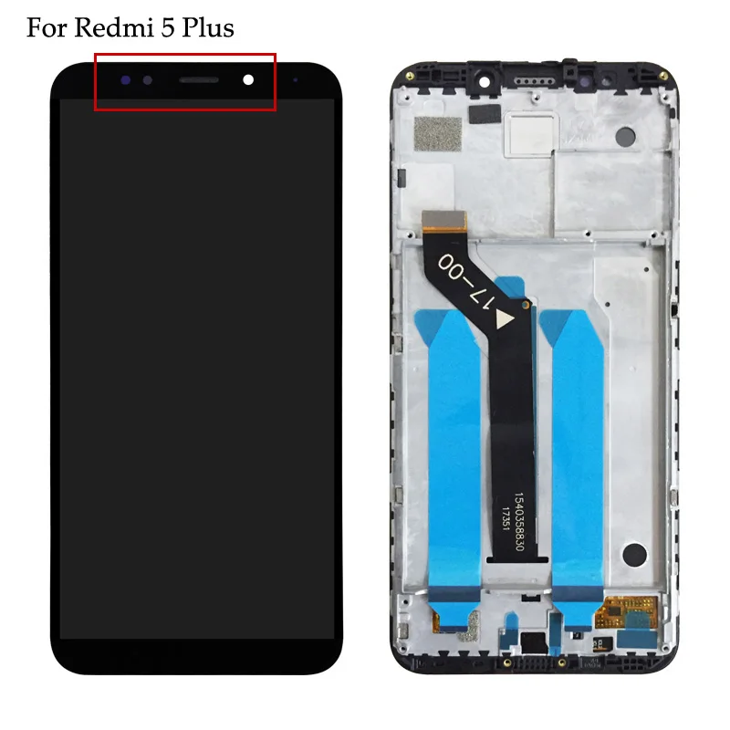 For Xiaomi Redmi 5 Plus LCD Display +Touch Screen Assembly With Frame For Redmi Note 5 Pro Redmi Note 5