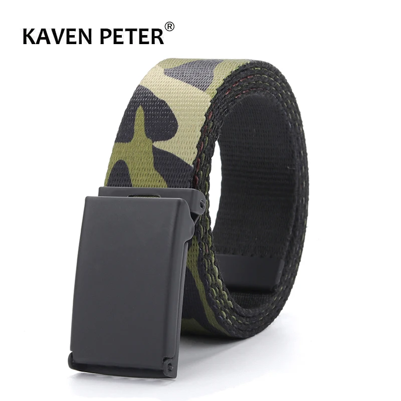 Army Camouflage Belt For Men Tactical Military Canvas Belt Men Outdoor Army Practical Camouflage Waistband 3.0 CM Belt Width