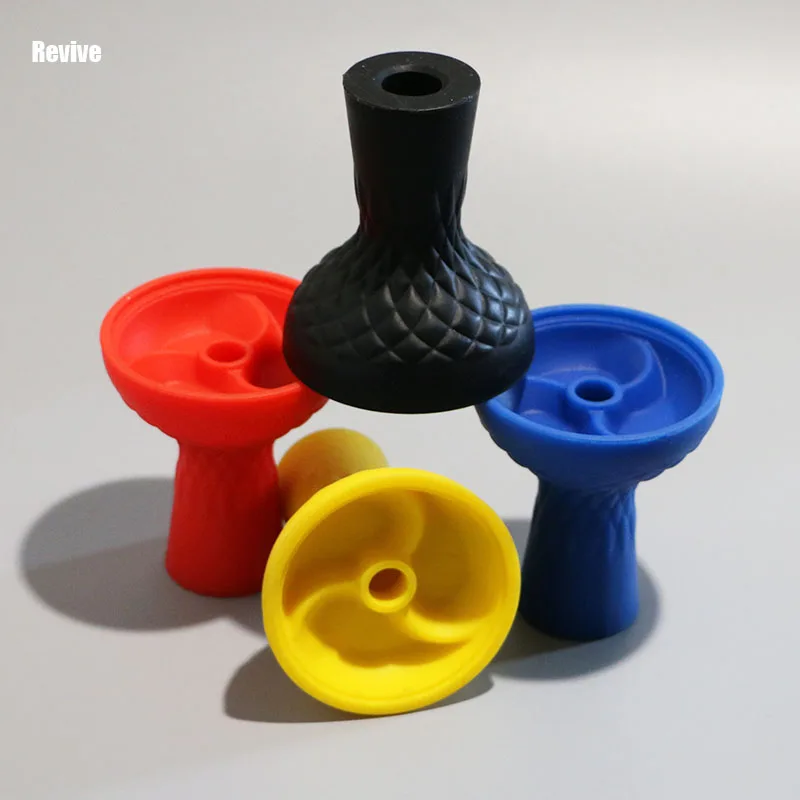 

Silicone Hookah Bowl 3 Flavors Shisha Chicha Head Narguile Nargile Accessories Black Red Smoking Cup Metal Charcoal Holder