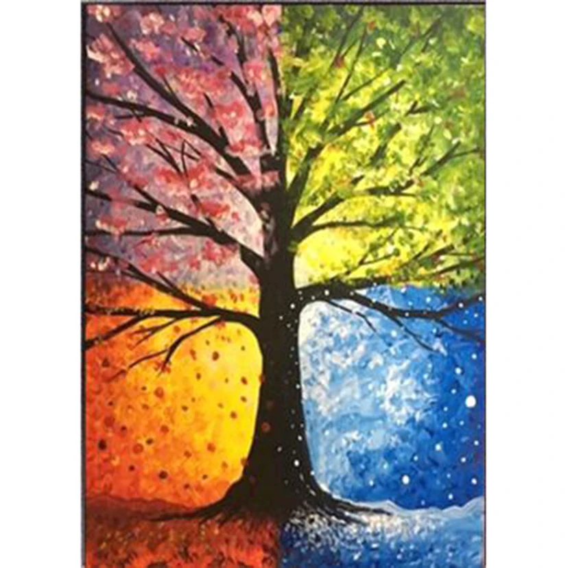 Diamond Embroidery flower tree Full Square Kit Diamond Painting abstract Pictures Of Rhinestones Diamond Mosaic Home Decor WG816