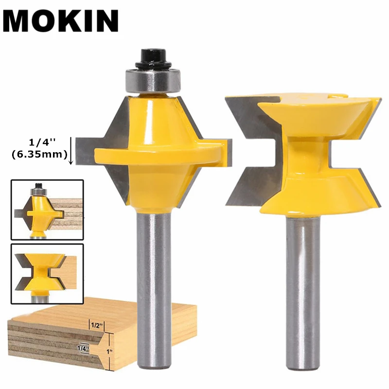 120 Degree Lock Miter Bit Router Bit 8mm/12.7mm Shank Carbide Milling Cutter For Wood Cutter Woodworking Carving Engraving Tools