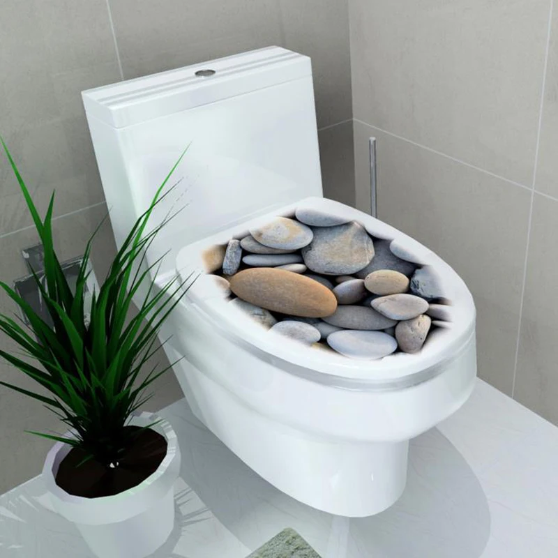 Vinyl Waterproof Antifouling Sticker Wall Sticker Ocean Bathroom Toilet Room Home Decor Decal Poster Background Wall Stickers