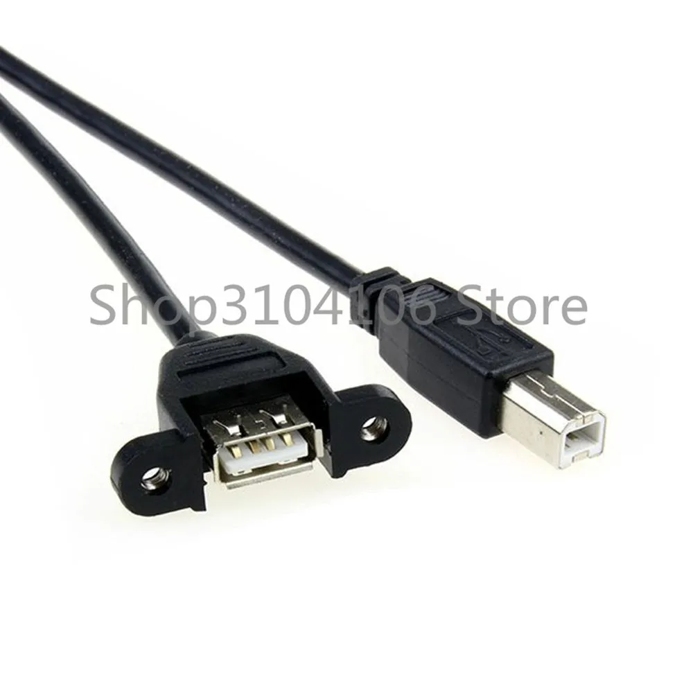 

USB female switch printer male connector USB cable A type of mother to type B male ear fixed