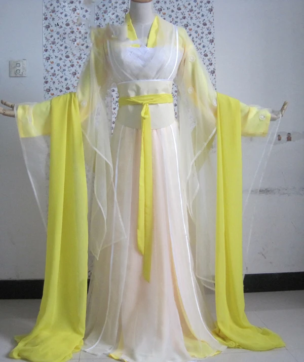 Liu YiFei 5 Designs White Dragon Fairy Costume for TV Play The Condor Heroes Xiao LongNv Drama Costume Hanfu