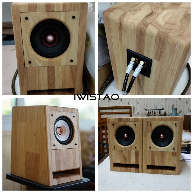 IWISTAO HIFI Altoparlante Armadietto Vuoto Finito Labirinto Struttura con Unità di Altoparlante di Legno di Quercia per 3/4 Pollici Gamma Completa