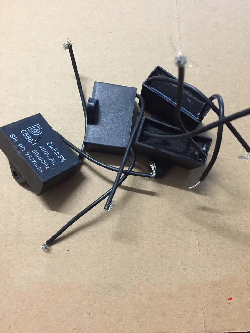 4 шт./лот емкость потолочного вентилятора 1/1. 2/1. 5/2/2,5/3/3,5/4/5/8/12 мкФ мотор вентилятора CBB61 пусковая емкость 450 в конденсатор запуска вентилятора