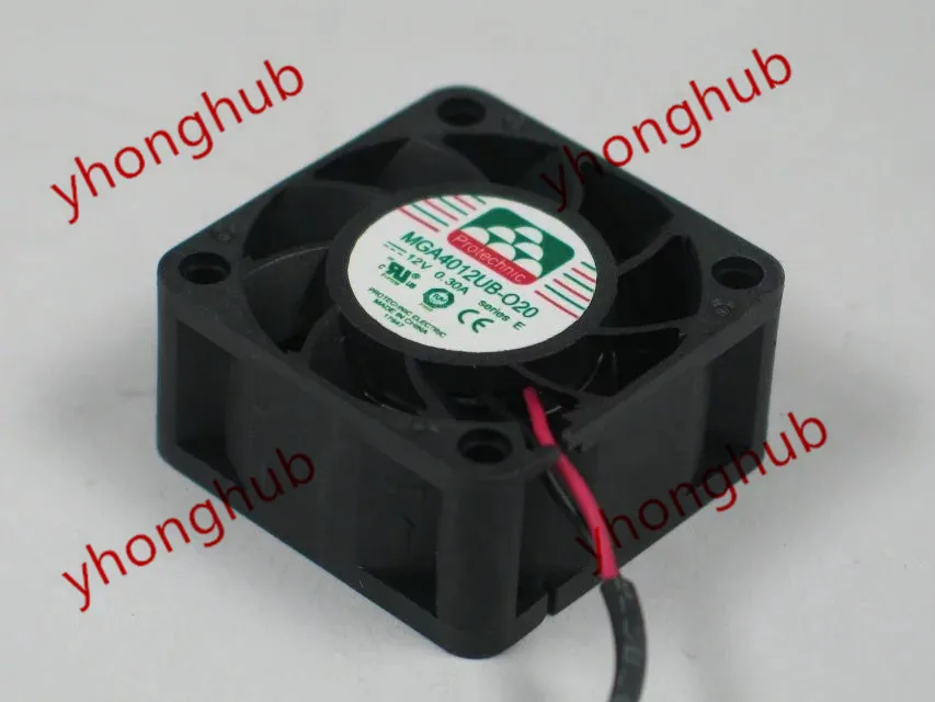 

Protechnic MGA4012UB-O20 DC 12V 0.30A 40x40x20mm Server Cooling Fan