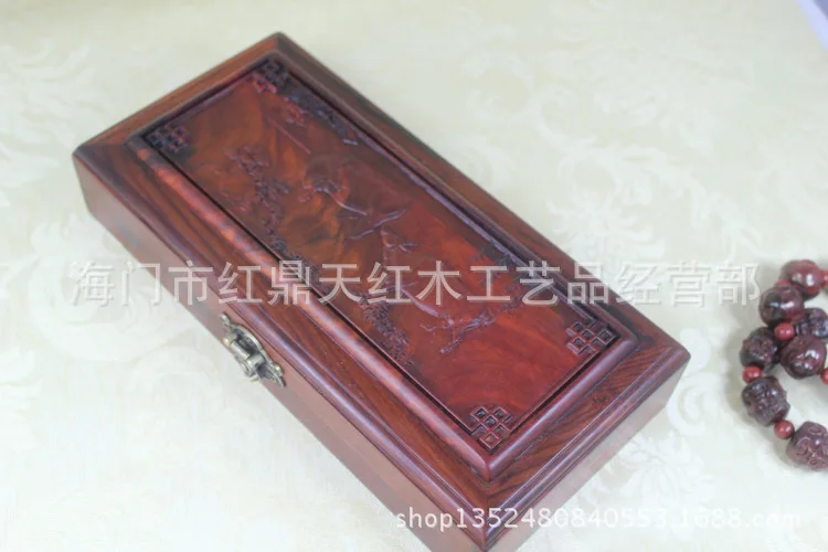 Wood crafts Rosewood Baruah vintage necklace jewelry box jewelry box jewelry box clamshell tenon