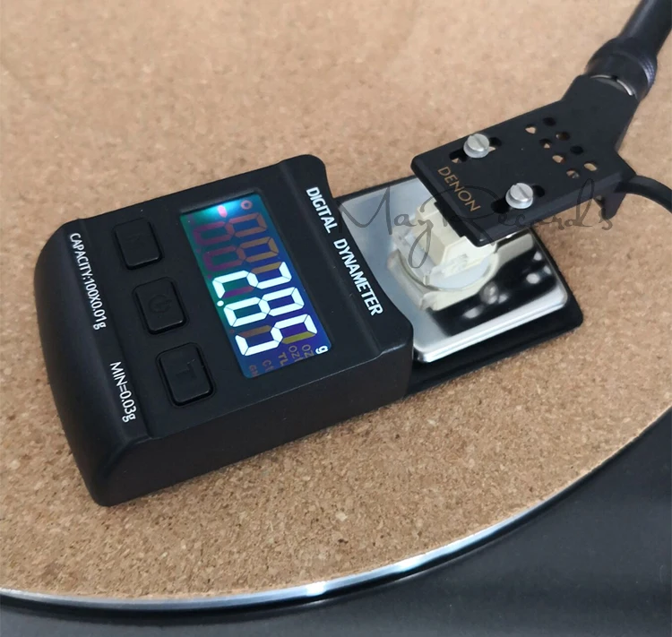 Hot 2 Color 10g/0.01g LCD Digital Dynamomter Turntable Stylus Force Balance Gauge With Calibration Weight