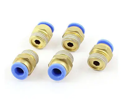 

6mm to 1/4" PT Male Thread One Touch Push In Quick Coupling Fittings 5pcs