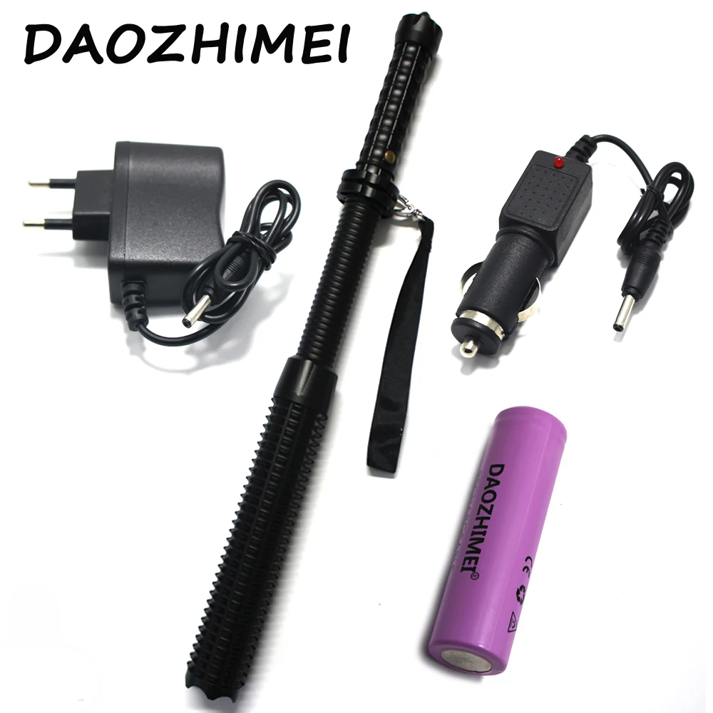 2000 lumens Q5 Telescopic baton LED Flashlight Zoom long shots self defense Security Patrol 18650 Led rechargeable flashlights