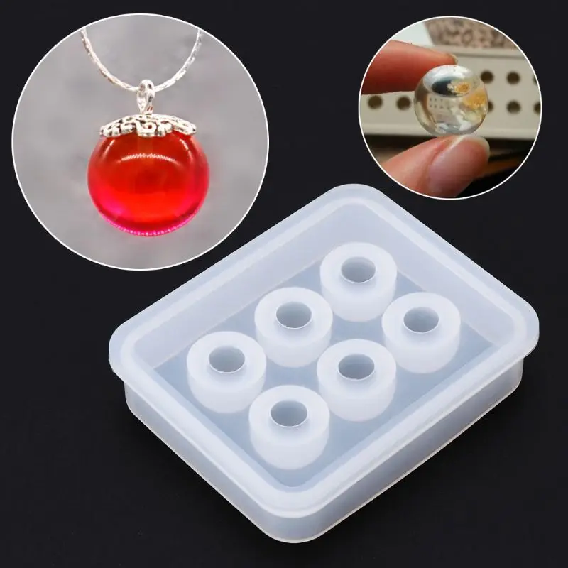 12 Mm Bal 3D Diy Sieraden Ketting Hanger Maken Gereedschap Epoxyhars Ambachten Fondant Decoratie Mallen Handgemaakte Siliconen Mal