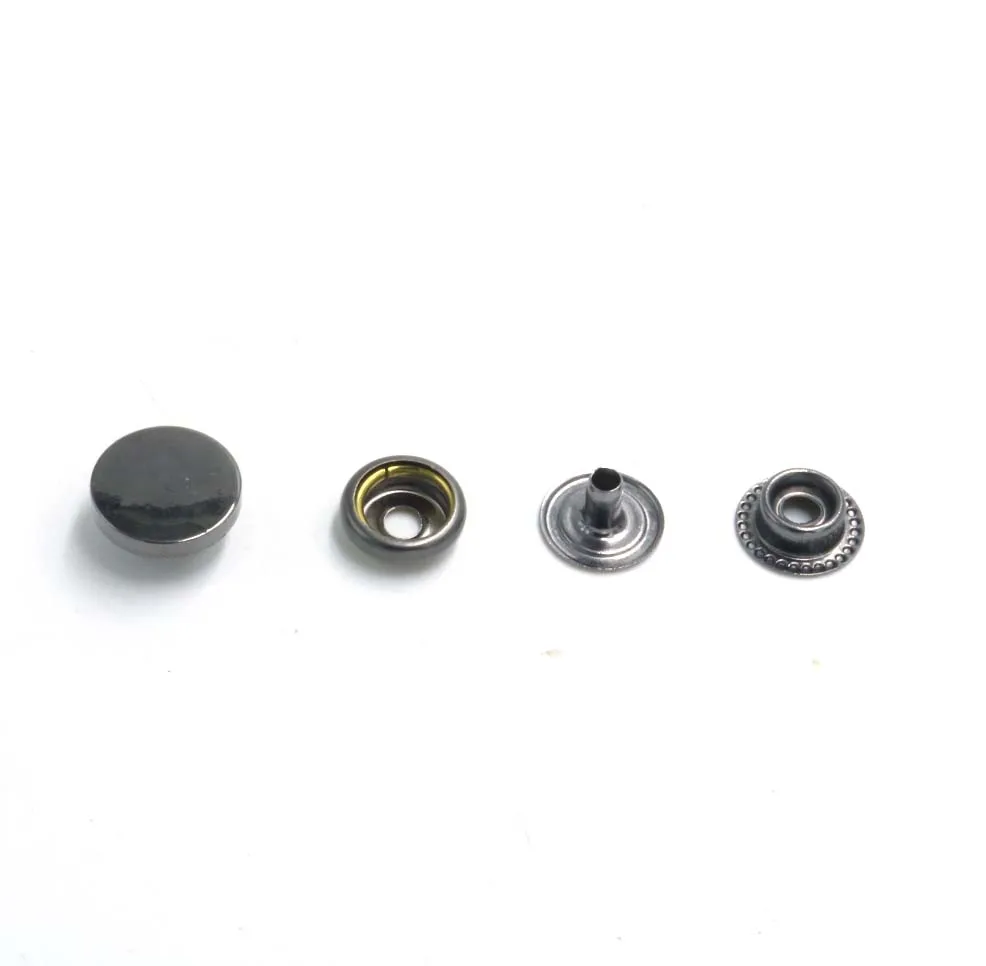 High quality Flat metal 10mm/12mm/15mm/17mm/20mm new Metal buttons 201/203 Overcoat silver snap button 10sets/lot