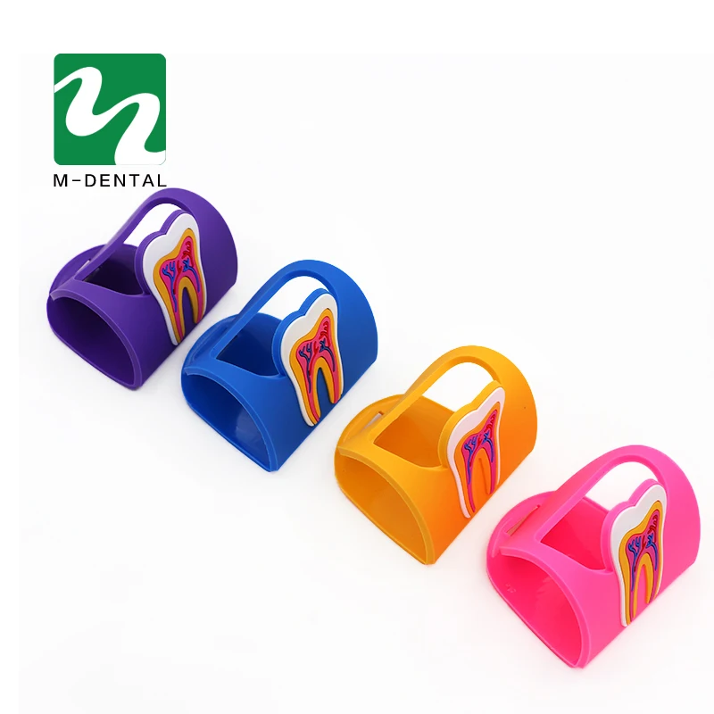 1pc Dentist Gift Cute Card Holder For Dental Clinic Colorful Rubber Teeth Molar Shape Phone Card Name Storage Holder