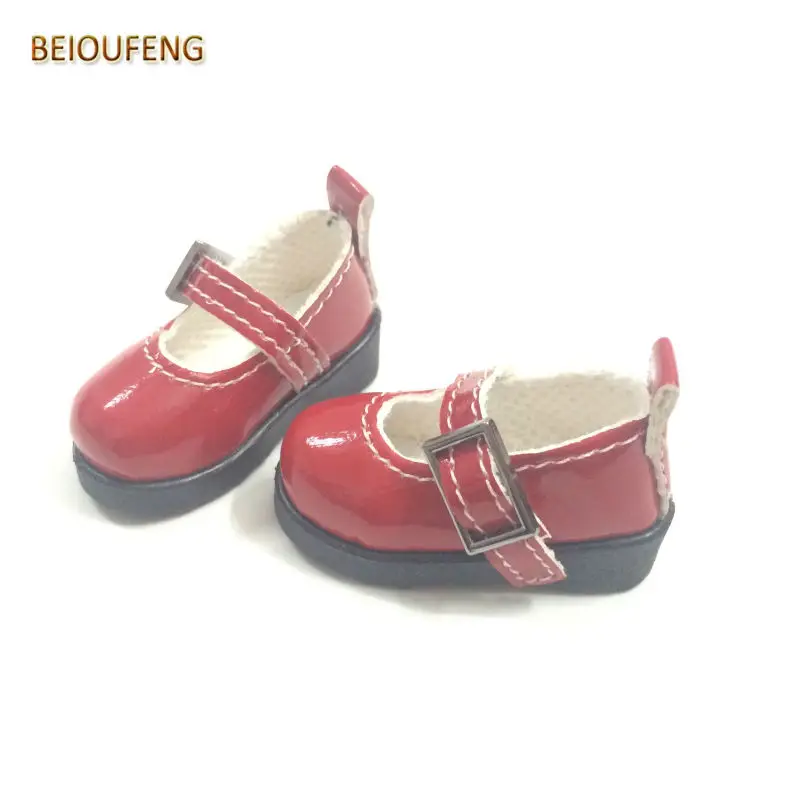 BEIOUFENG 5CM PU Leather Shoes For BJD Dolls,Mini Toy Shoes Sneaker Bjd Doll Shoes for Russian Doll Accessories 12 Pair/Lot