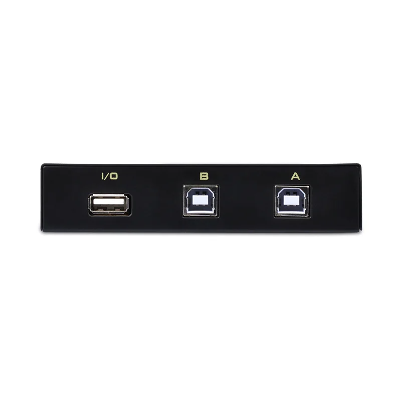 Boîte de commutation de partage manuel USB noir 2 ports pour 2 ordinateurs PC pour partager 1 FJ-1A2B de commutation de EAU d'imprimante