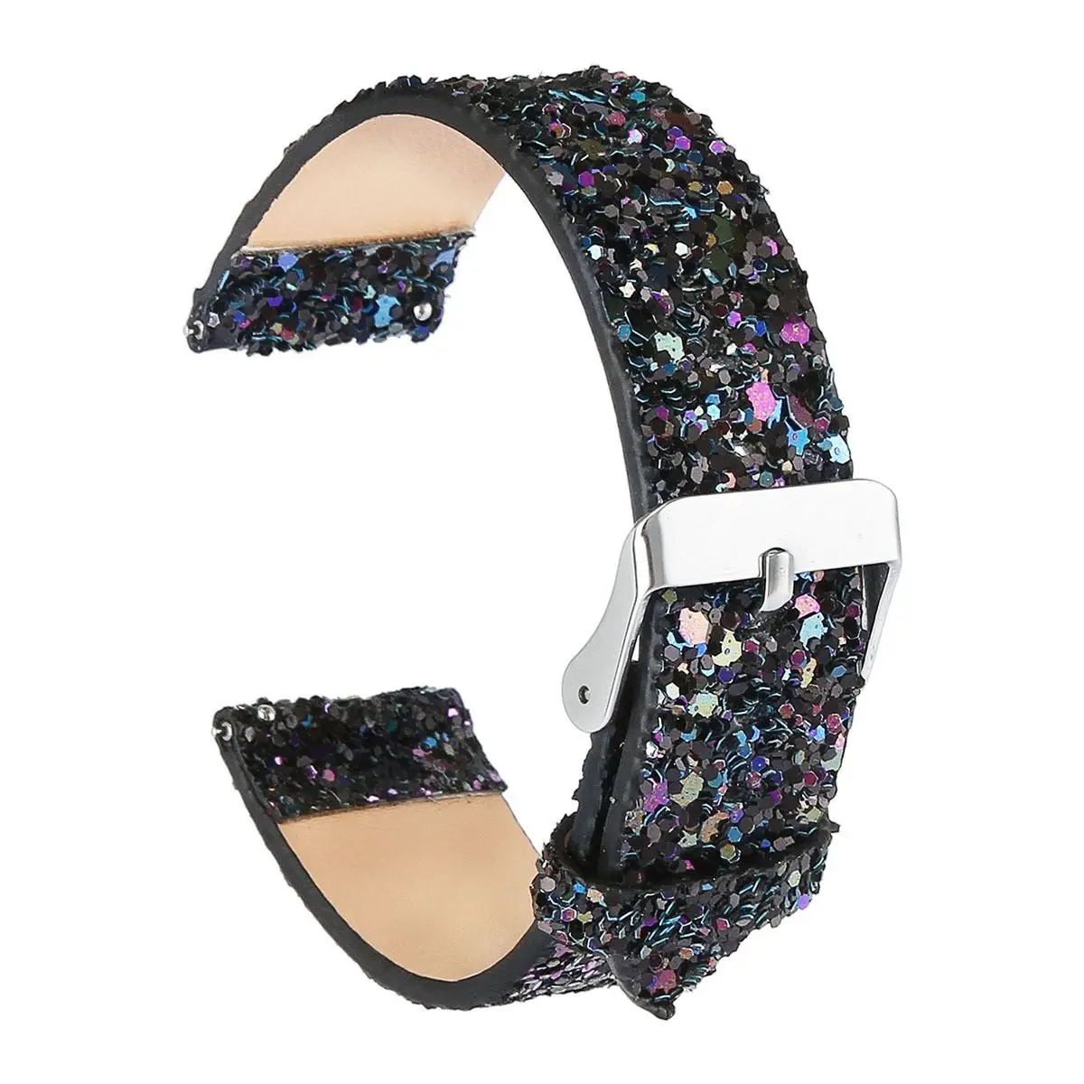 Shiny Glitter Christmas Leather Band for Samsung Gear S3 Strap Metal Buckle Wristband for Gear S3 Frontier S3 Classic