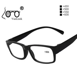 Reading Glasses for Men Women +4.50 +5.00 +5.50 +6.00 Black Plastic Frame Women's Degree High