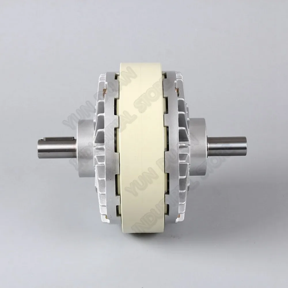 5kg 50nm dc 24v duplo eixo 2 eixo magnético freio de enrolamento embreagem em pó para controle de tensão saco impressão tingimento máquina