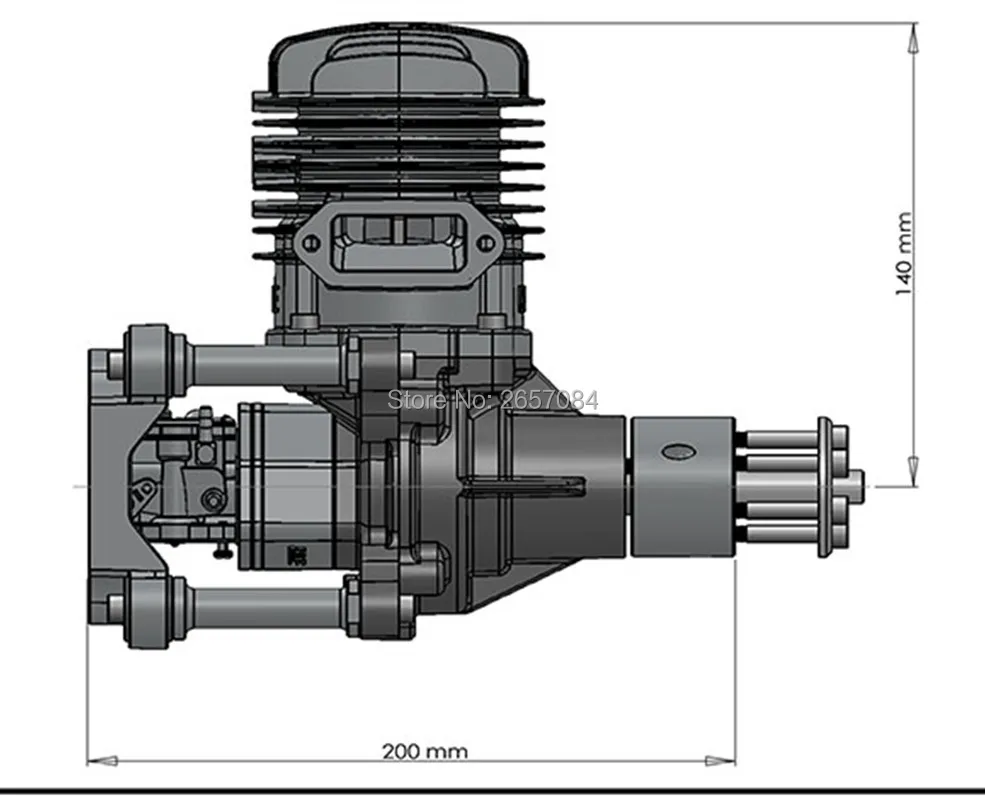 Moteur à gaz pour avion RC, modèle d'aile de partenaires, simple course, deux gaz d'échappement, mains froides, démarrage après course, DLE85, 85CC