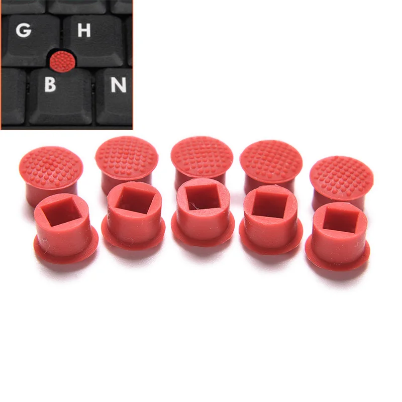 10pcs Laptop Nipple Rubber Mouse Pointer Cap for IBM Thinkpad Little TrackPoint Red Cap for Keyboard Trackstick Guide