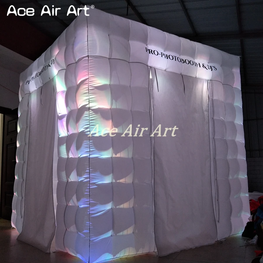 White Photo Booth Exclusive Tent Inflatable Dj Booth Closure With More Brighter